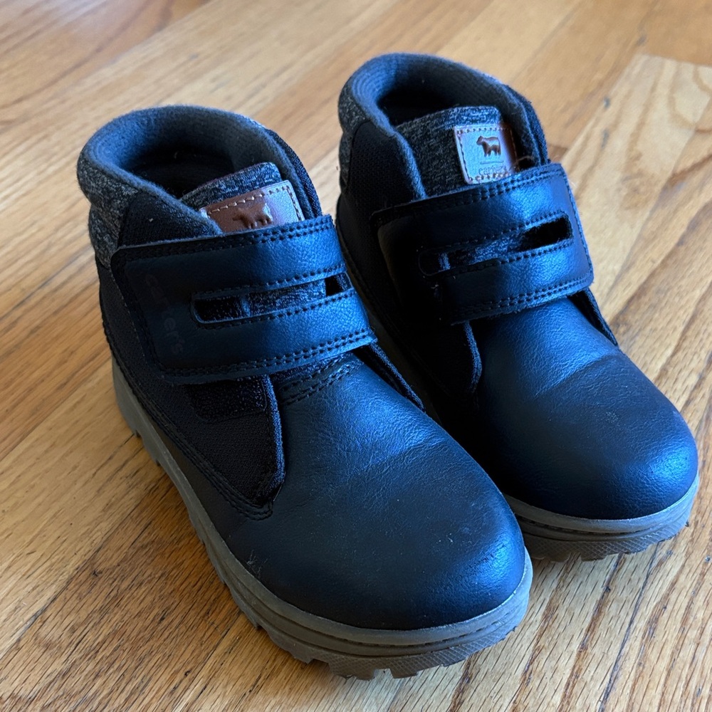 Carter's Black Kids Boots with Tan Accents